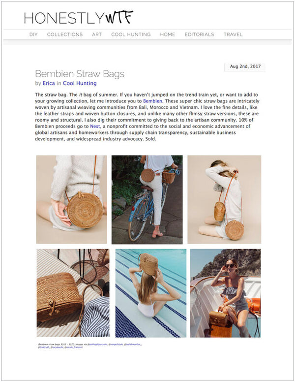 Cool Hunting: Bembien Straw Bags
