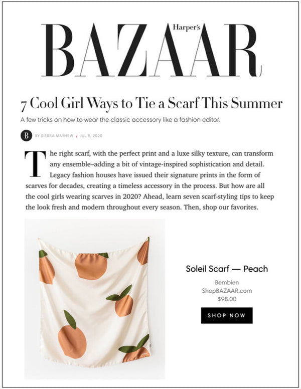 7 Cool Girl Ways to Tie a Scarf This Summer