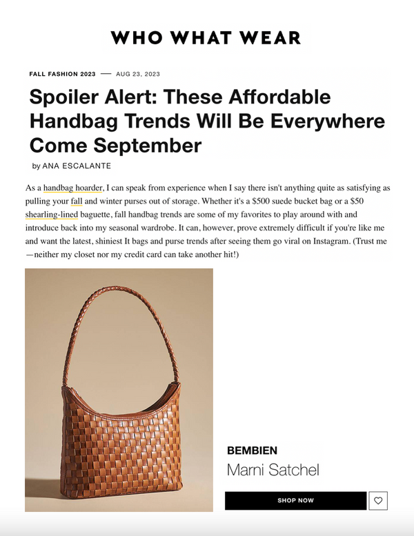 Spoiler Alert: These Affordable Handbag Trends Will Be Everywhere Come September