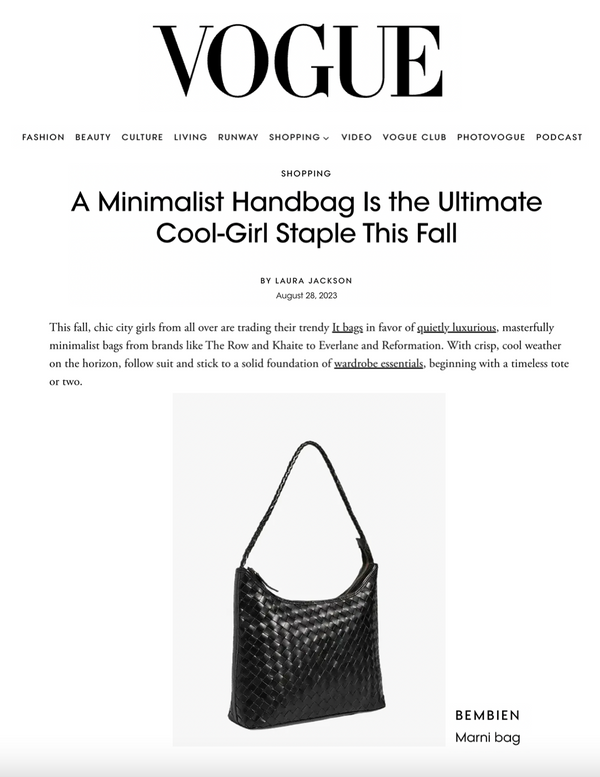 A Minimalist Handbag Is the Ultimate Cool-Girl Staple This Fall