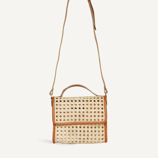 Ana Crossbody - Caramel Rattan (Sample)