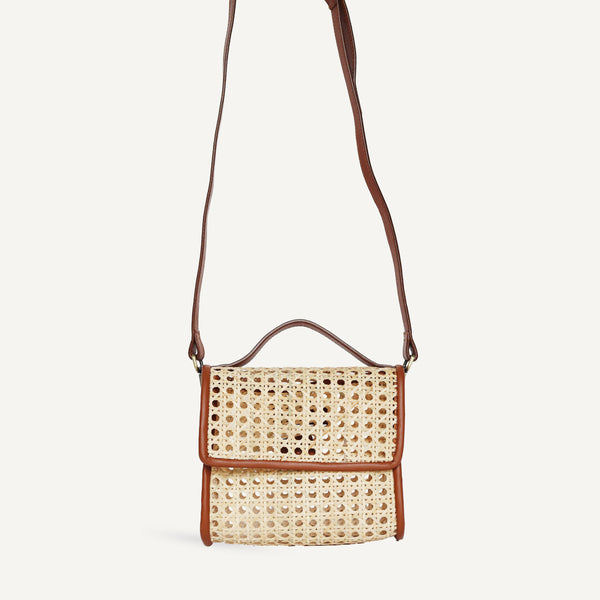 Ana Crossbody - Sienna Rattan (Sample)