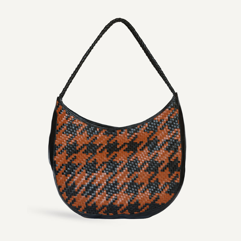 Bobbie Bag - Sienna x Black Houndstooth (Design Sample)