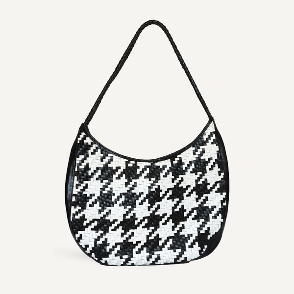 Bobbie Bag - White x Black Houndstooth (Design Sample)