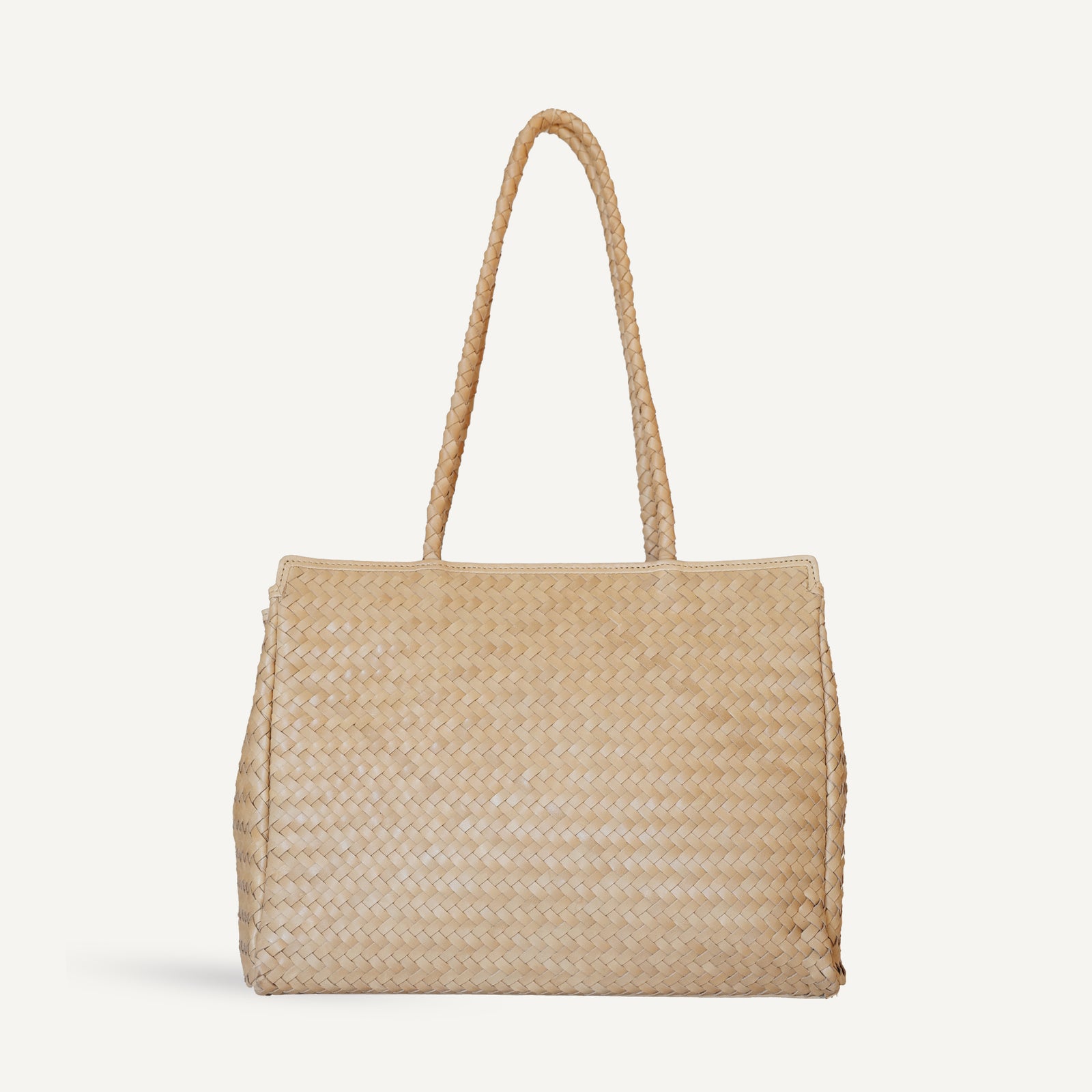 Thea Bag – Bembien ErCan x Milaner White Woven Leather Large Tote main image 0