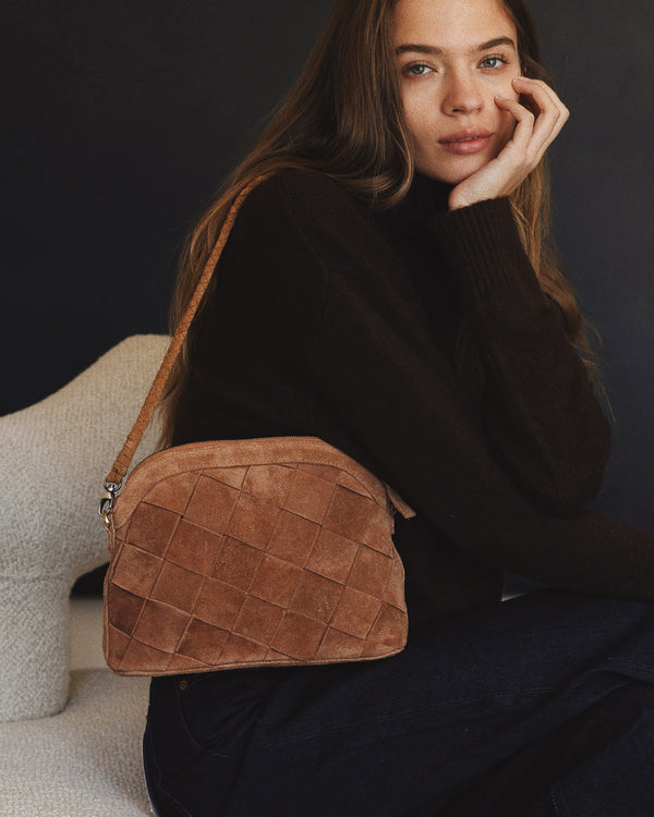 Carmen Bag - Grande Weave Suede
