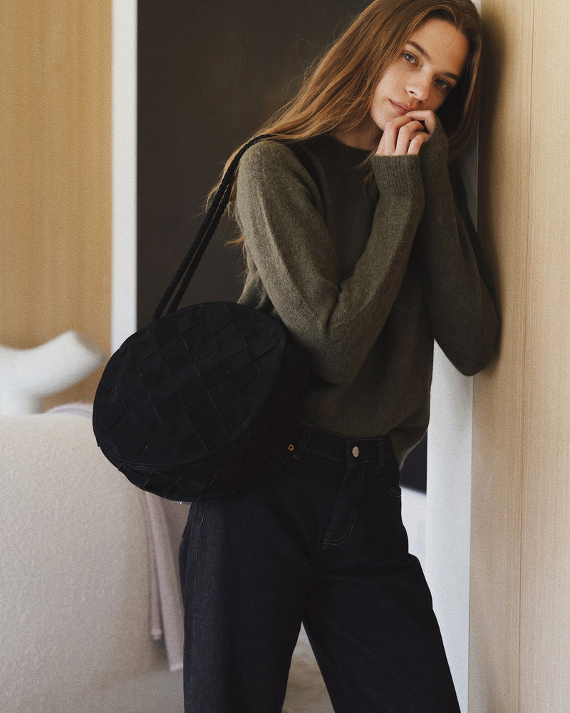 Emilia Bag - Grande Weave Suede