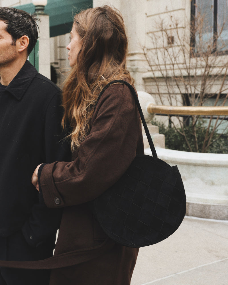 Emilia Bag - Grande Weave Suede
