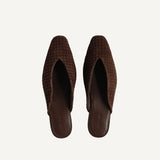 Faye Mule - Woven Suede