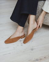 Faye Mule - Woven Suede