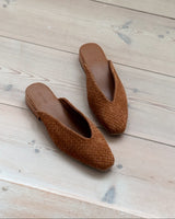 Faye Mule - Woven Suede