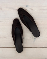 Faye Mule - Woven Suede