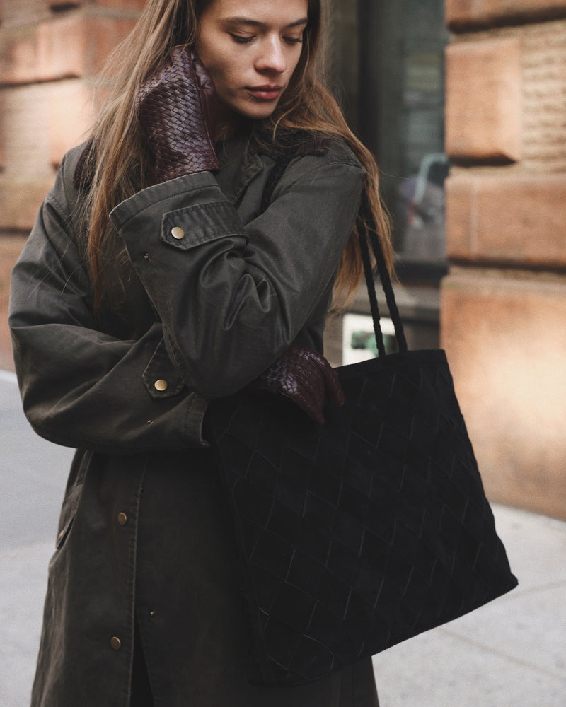 Gabrielle Bag - Grande Weave Suede