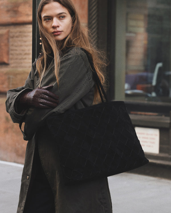 Gabrielle Bag - Grande Weave Suede