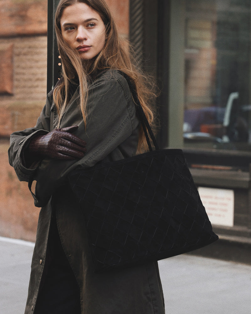 Gabrielle Bag - Grande Weave Suede