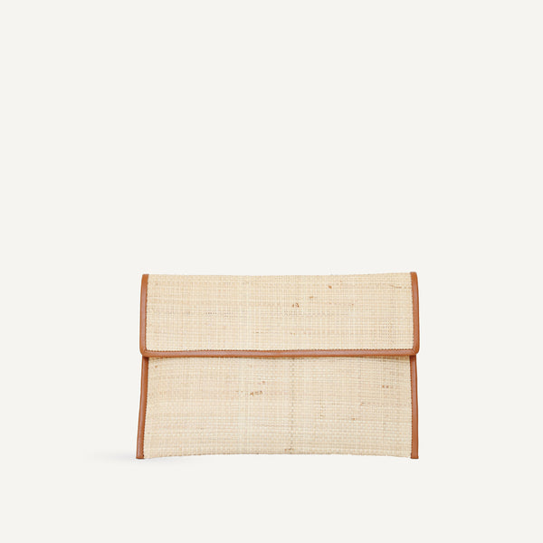 Lara Clutch - Copper Raffia