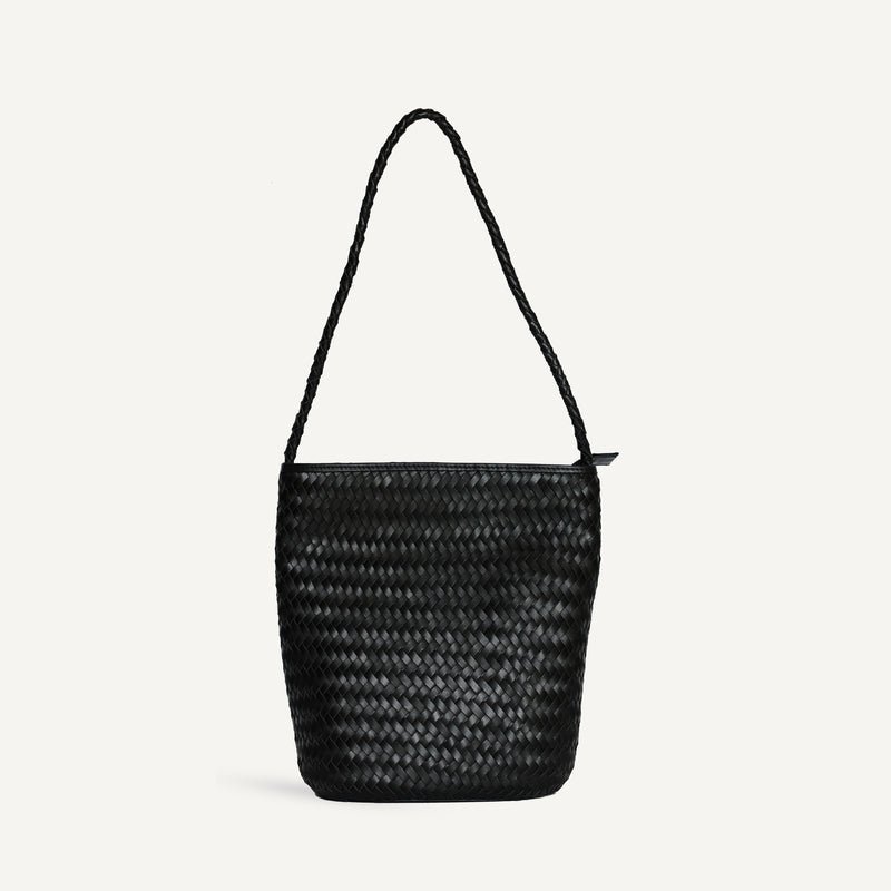 Cylinder Leather Bag - Black (Design Sample)