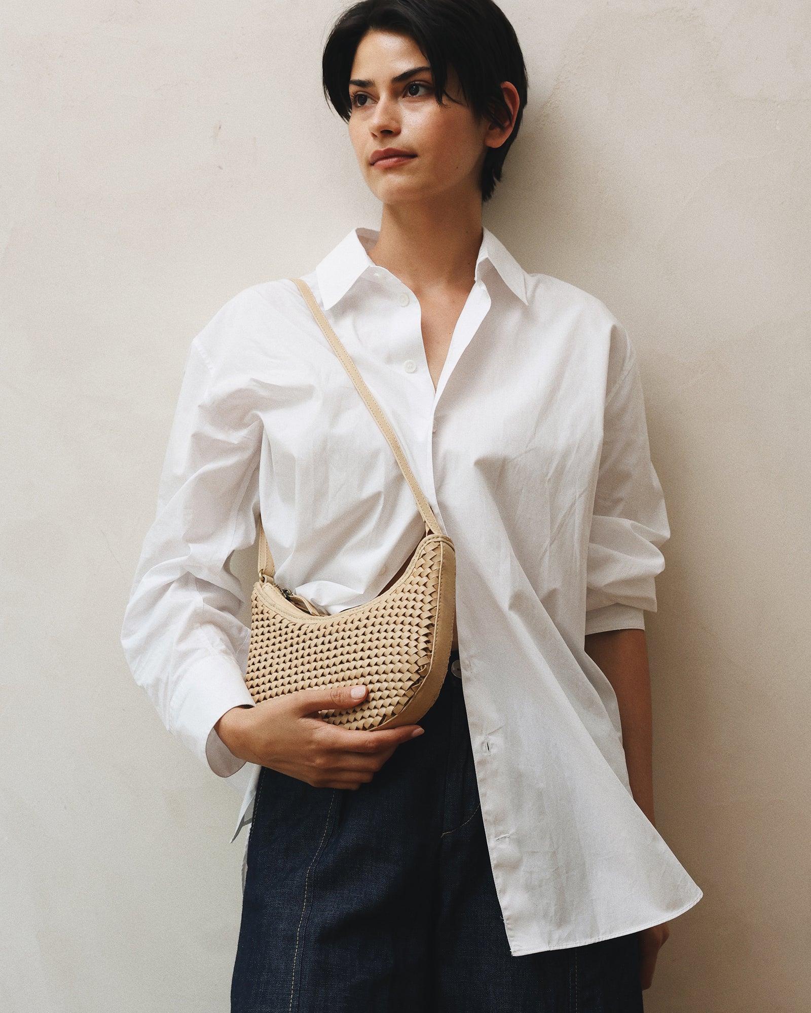 ショルダーバッグ・ポシェット Bembien Mini Madeline woven leather shoulder bag Mini Madeleine – Bembien