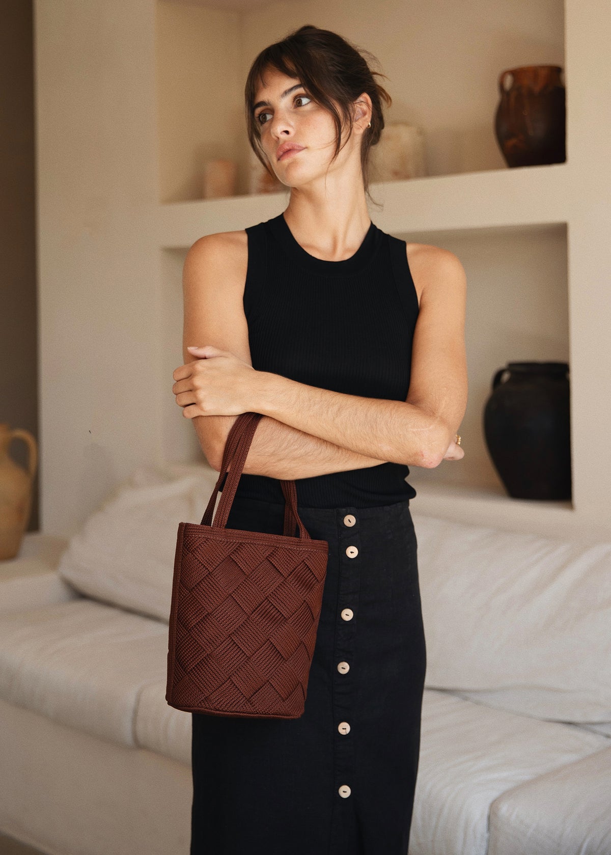 ベンビエン トートバッグ BEMBIEN JOLENE BAG SMALL Rose Pearl