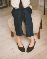 Sabine Flat - Woven Suede