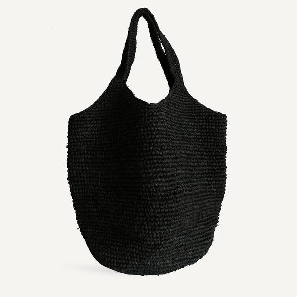 Raffia Boho Bag - Black (Design Sample)