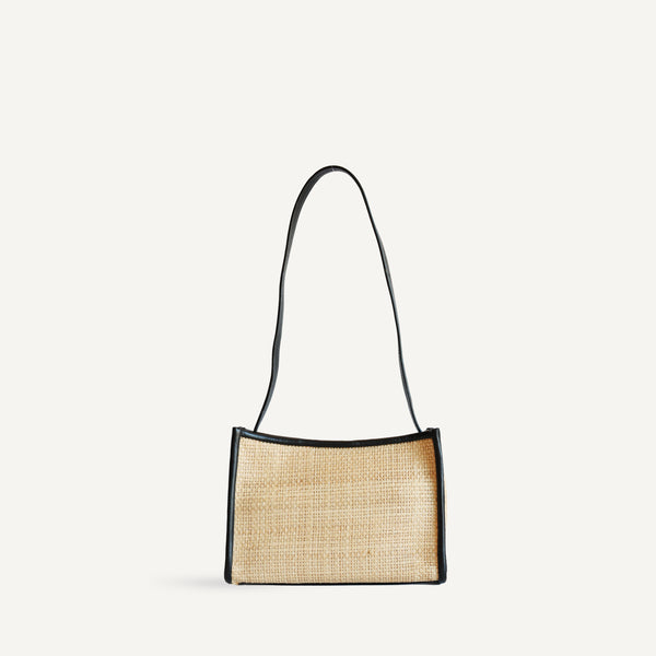 Eliza Bag - Black Raffia (Design Sample)