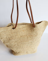 Fan Loop Handle Tote - Natural Raffia (Design Sample)