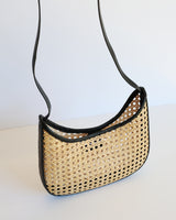 Mini Shoulder Bag - Black Rattan (Design Sample)