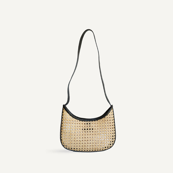 Mini Shoulder Bag - Black Rattan (Design Sample)