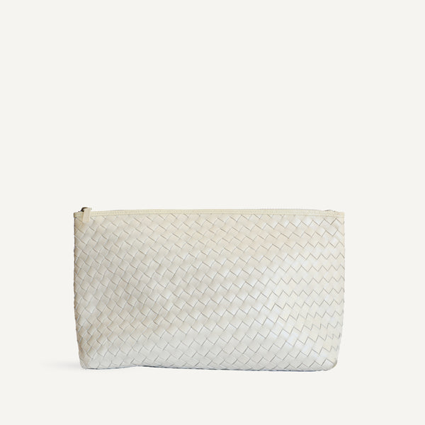 Grande Pouche - Carré Weave Cream (Design Sample)