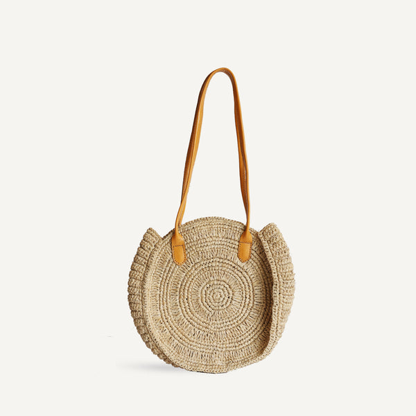 Round Raffia Bag - Natural (Design Sample)