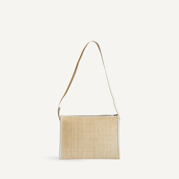 Triangle Shoulder Bag - Cream Raffia (Design Sample)