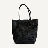 Open Weave Leather Tote - Black (Design Sample)