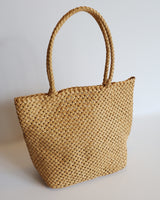 Open Weave Leather Tote - Caramel (Design Sample)