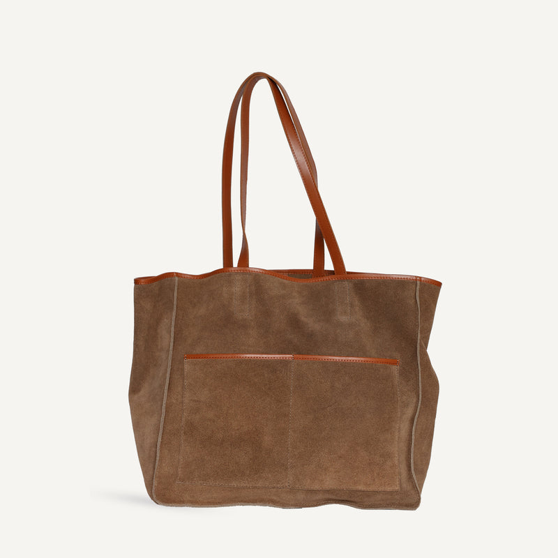 Suede Tote - Brown (Design Sample)