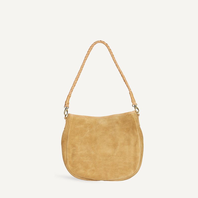 Suede Shoulder Bag - Caramel (Design Sample)