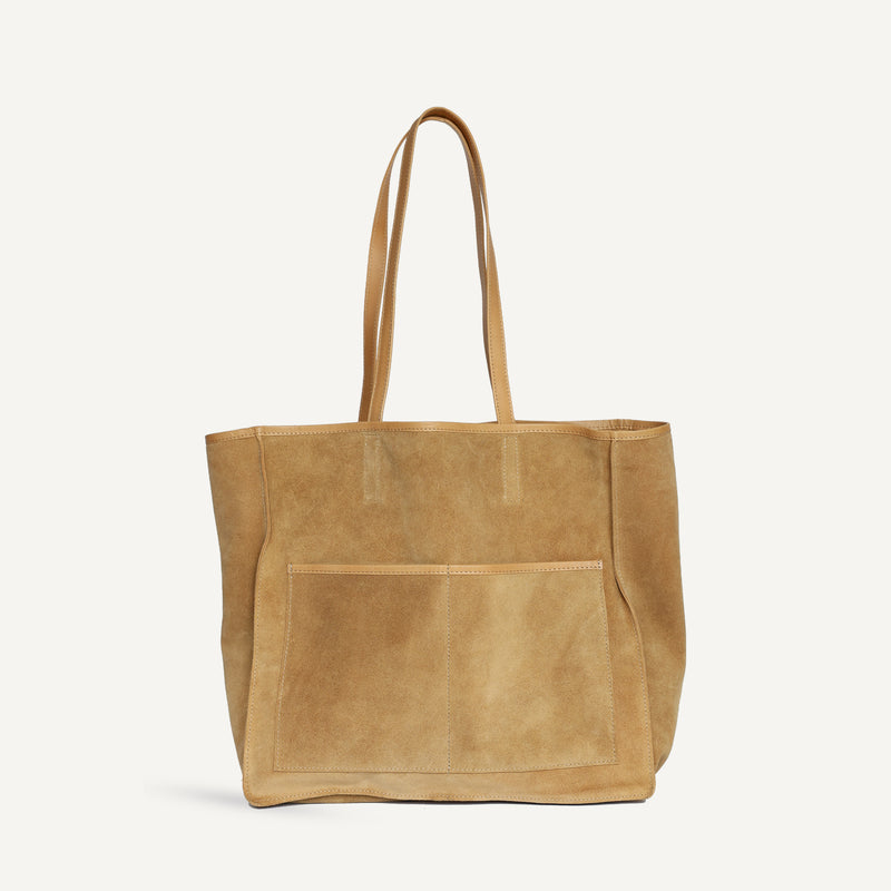 Suede Tote - Caramel (Design Sample)