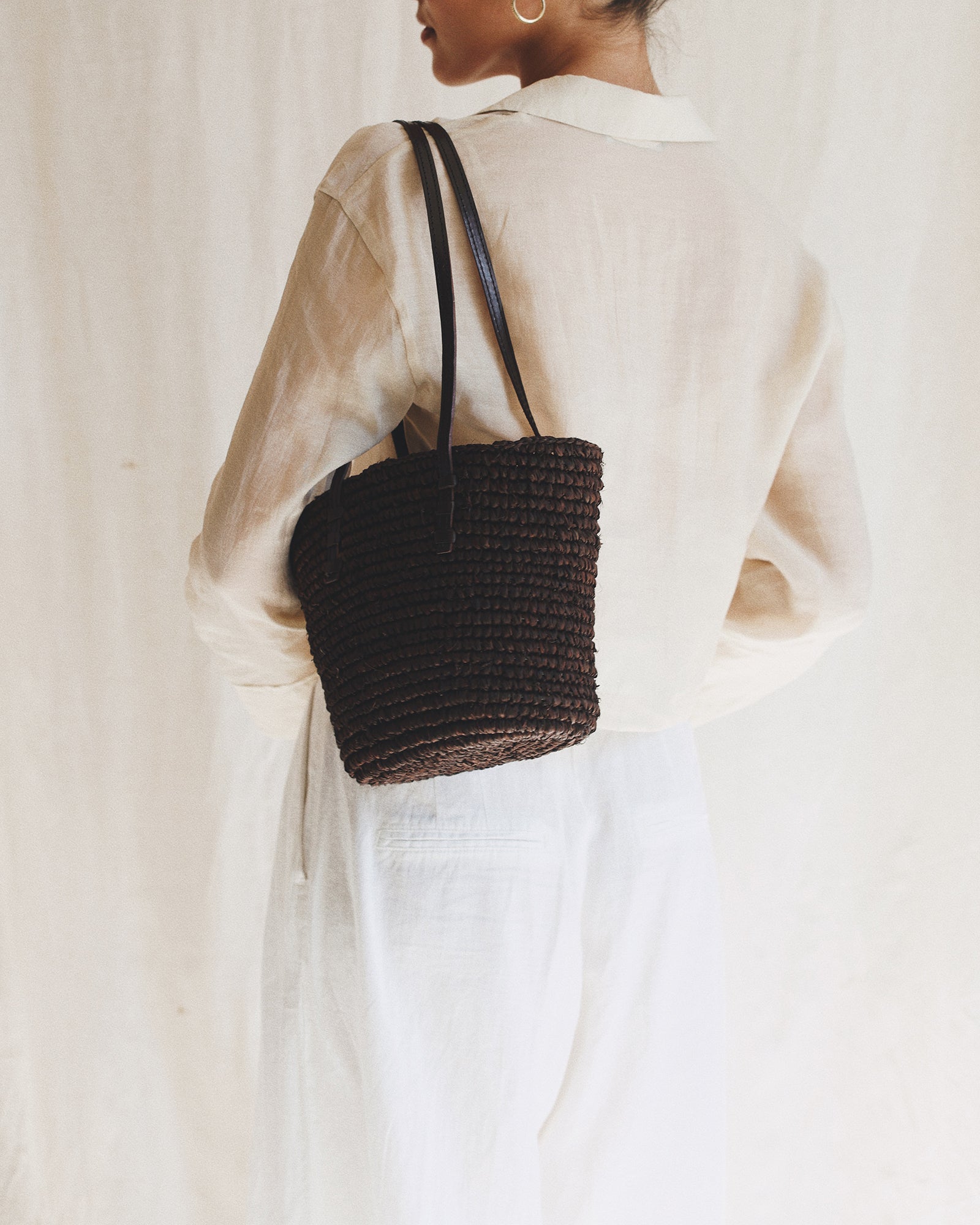 トートバッグ Bembien Mini Bieno raffia tote bag Mini Bieno – Bembien