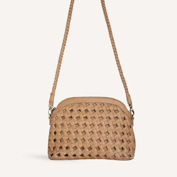 Carmen Navy Woven Leather Bag