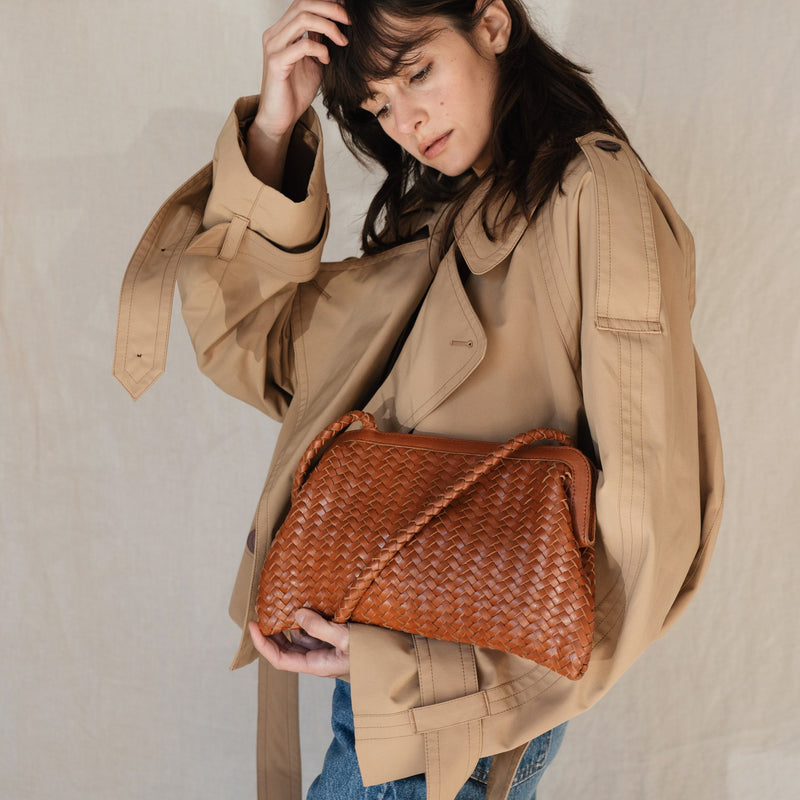 OSGOODE MARLEY Raisin Brown Leather SACK Bag Purse-NICE | eBay