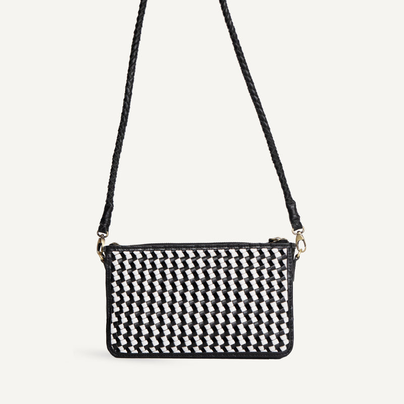  Other Stories Midi Woven Leather Shoulder Bag in Natural